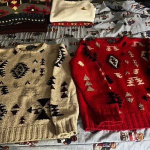 Ralph lauren Aztec. Sold as a set